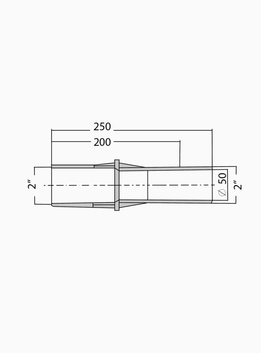 Traversée de paroi béton 250mm Hayward – Image 2
