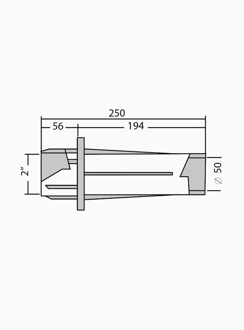 Traversée de paroi béton 250mm Hayward – Image 2
