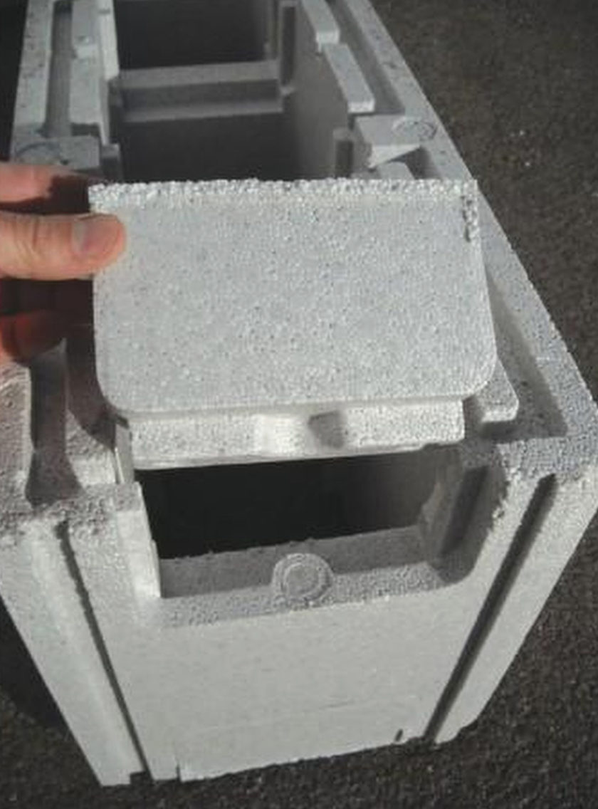 Blocs coffrants en polystyrène Thermostone pièce de fin