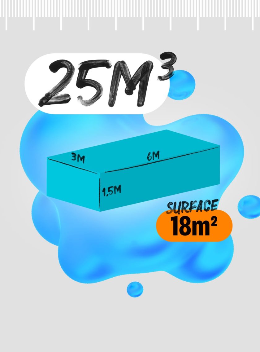 Piscine 6x3x1,50m (menus déroulants)