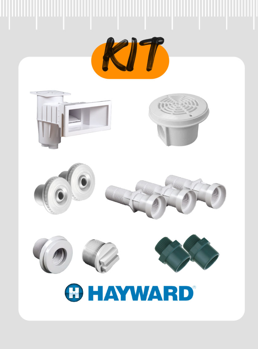 Kit de pièces à sceller Hayward pour piscine béton jusqu’à 7,00×3,50m