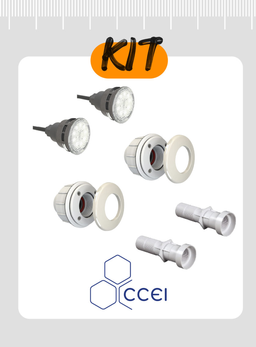 Kit d’éclairage led ccei pour piscine béton jusqu'à 7,00 x 3,50m